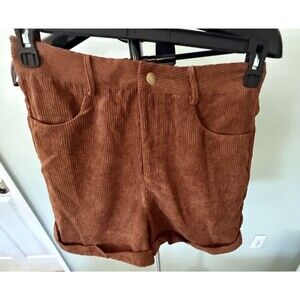 Cupshe Shorts Womens Orange Terracotta Corduroy Shorts Size Medium NWT